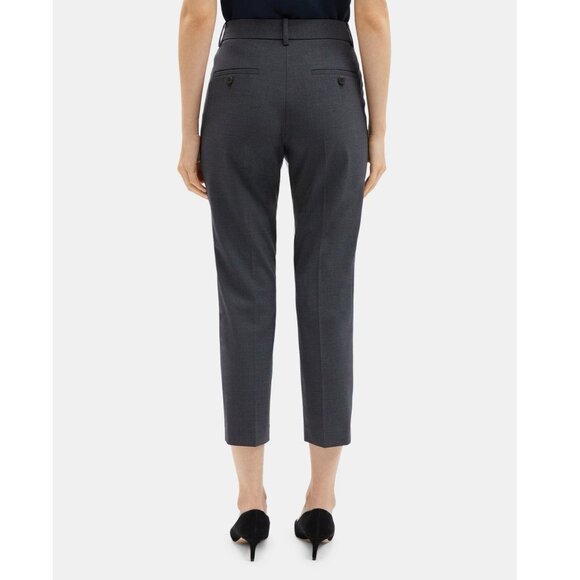 NWOT Theory Treeca 2 Slim Cropped Office Pant in Stretch Wool - Business, Office - Picture 3 of 11